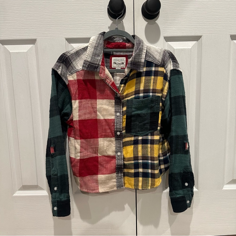American Eagle Cropped Flannel